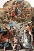 Ubaldo Gandolfi Madonna in Glory and Saints oil painting reproduction